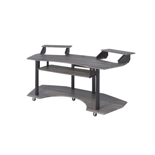 Eleazar 71" Music Studio Desk 92890 Black Oak Finish | Acme