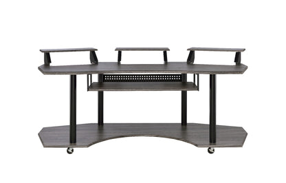 Eleazar 83" Music Studio Desk 92895 Black Oak Finish | Acme