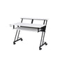 Suitor Music Recording Studio Desk 92902 White & Black Finish | Acme