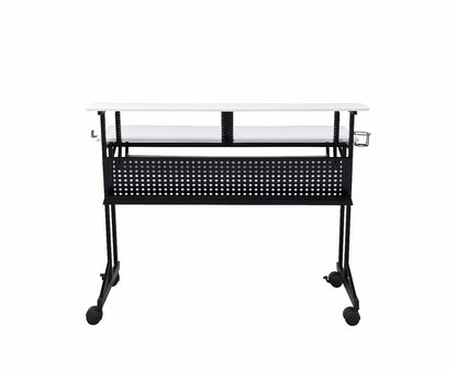 Suitor Music Recording Studio Desk 92902 White & Black Finish | Acme