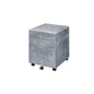 Jurgen File Cabinet 92909 Faux Concrete & Silver Finish | Acme