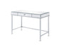 Canine Writing Desk 92975 Mirrored and Chrome Finish | Acme