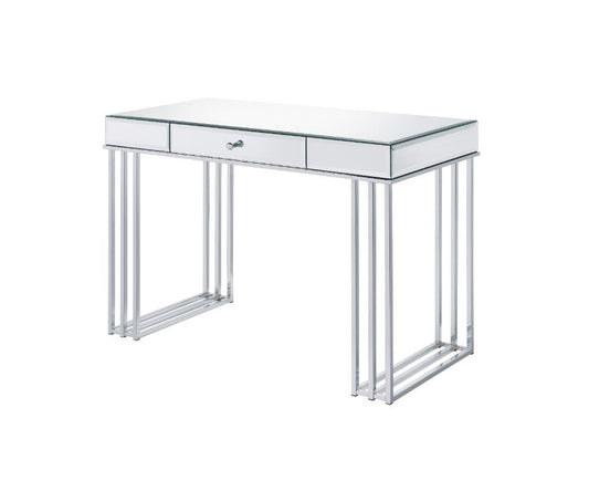 Critter Writing Desk 92979 Mirrored and Chrome Finish | Acme