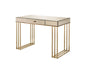 Critter Writing Desk 92981 Smoky Mirrored and Champagne Finish | Acme