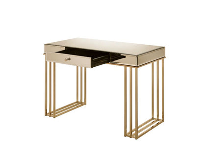 Critter Writing Desk 92981 Smoky Mirrored and Champagne Finish | Acme