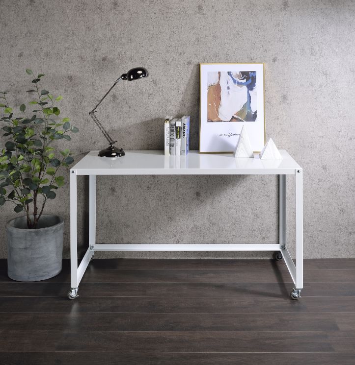 Arcano Writing Desk 93065 White Finish | Acme