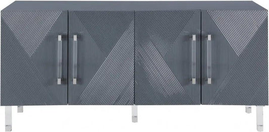 Anastasia Sideboard / Buffet In Grey Lacquer | Meridian