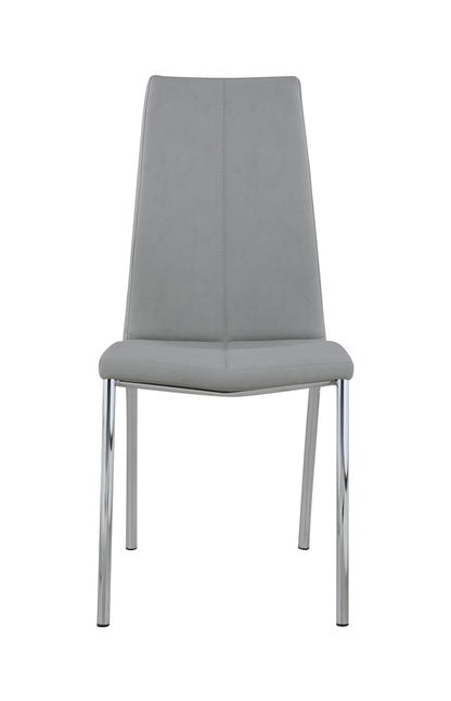 Contemporary Curved Back Side Chair - 4 per box | Chintaly - BECKY-SC-GRY