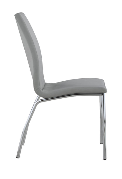 Contemporary Curved Back Side Chair - 4 per box | Chintaly - BECKY-SC-GRY