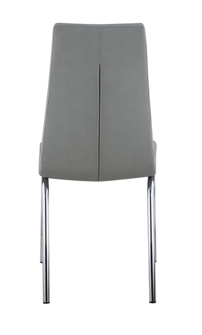 Contemporary Curved Back Side Chair - 4 per box | Chintaly - BECKY-SC-GRY