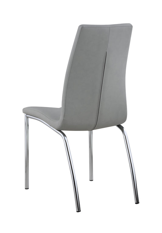 Contemporary Curved Back Side Chair - 4 per box | Chintaly - BECKY-SC-GRY