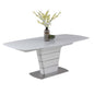 Contemporary White Motion-Extendable Dining Table | Chintaly - CHARLOTTE-DT