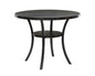Crispin 48" Round Counter Table - Stylish Smoke Finish, Seats 4, Metal Trim, Perfect for Dining Rooms!