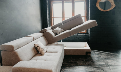 ESF Furniture Garda 3-Seater L-Shaped Sectional Sleeper Sofa with Chaise
