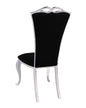 Modern Tall-Back Side Chair w/ Cabriole Legs - 2 per box | Chintaly - JAMIE-SC-BLK