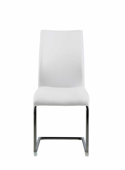 Contemporary Contour Back Cantilever Side Chair - 4 per box | Chintaly - JANE-SC-BKC-WHT