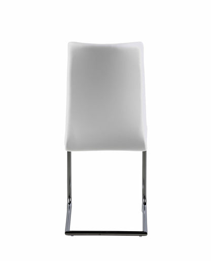 Contemporary Contour Back Cantilever Side Chair - 4 per box | Chintaly - JANE-SC-BKC-WHT