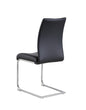 Contemporary Contour Back Cantilever Side Chair - 4 per box | Chintaly - JANE-SC-BLK