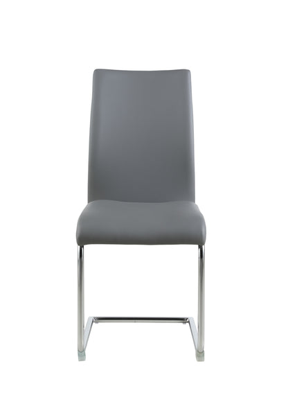 Contemporary Contour Back Cantilever Side Chair - 4 per box | Chintaly - JANE-SC-GRY