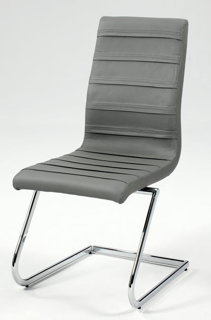 Contemporary Cantilever Side Chair w/ Double Stitching - 2 per box | Chintaly - JANET-SC