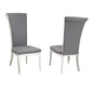 Contemporary High-Back Side Chair - 2 per box | Chintaly - JOY-SC-GRY-PU