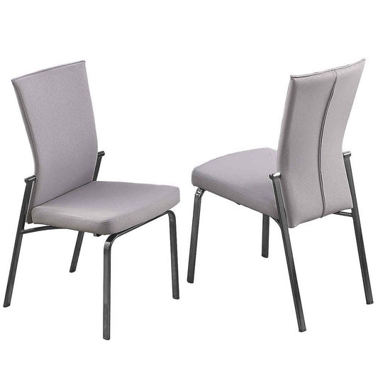 Motion-Back Side Chair w/ Graphite Steel Frame - 2 per box | Chintaly - MOLLY-SC-BKC-GRY