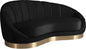 Shelly Velvet Chaise In Black - 623Black-Chaise | Meridian