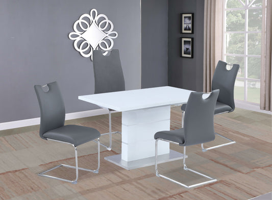 Handle Back Cantilever Side Chair - 4 per box | Chintaly - CARINA-SC-GRY