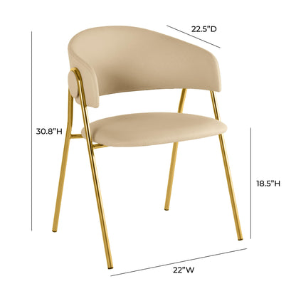 Lara Cream Performance Vegan Leather Dining Chair by Inspire Me! Home Decor - Set of 2