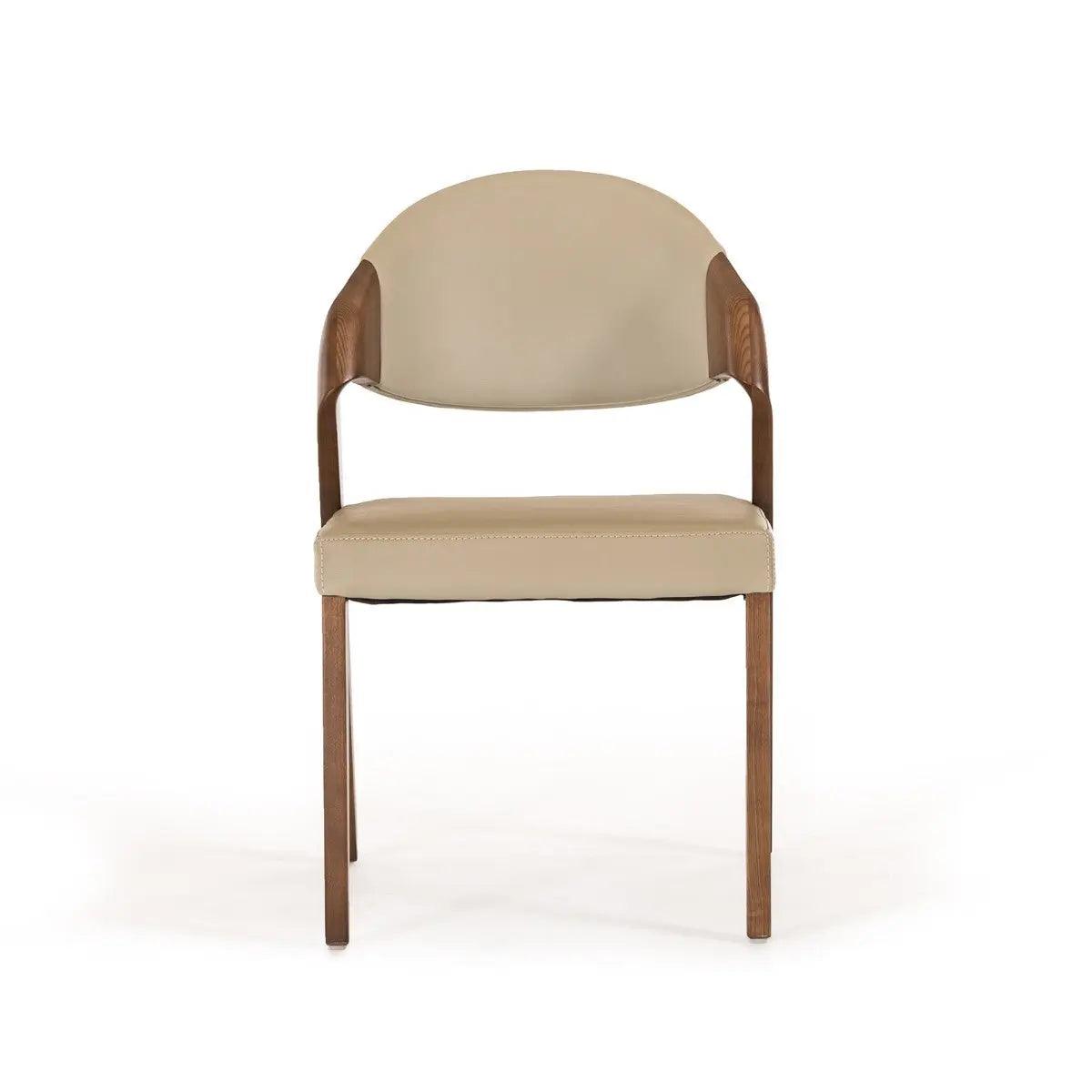 Modrest Arlo Modern Grey & Walnut Dining Chair (Set Of 2) Vgcsch-1488-Gry