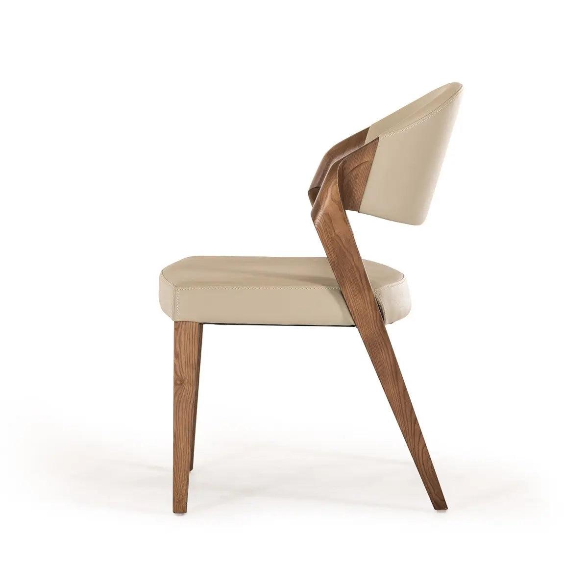 Modrest Arlo Modern Grey & Walnut Dining Chair (Set Of 2) Vgcsch-1488-Gry