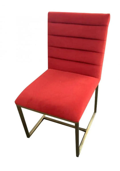 Modrest Barker Modern Burnt Orange & Brush Gold Dining Chair (Set Of 2) Vggmdc-1251A-Org