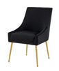 Modrest Castana Modern Black Velvet & Gold Dining Chair (Set Of 2) Vgrhrhs-Dc-101-Blk