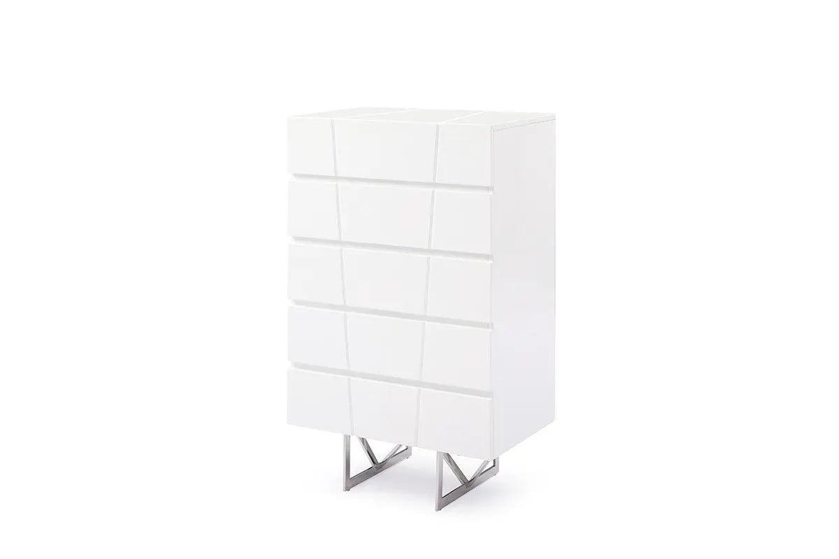Modrest Chrysler Modern White Chest Vgvcj8978-5H-Wht