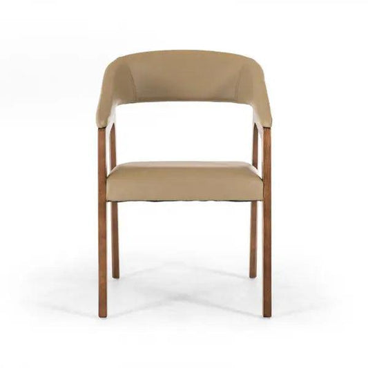 Modrest Clive Taupe & Walnut Dining Chair Vgcsch-1560