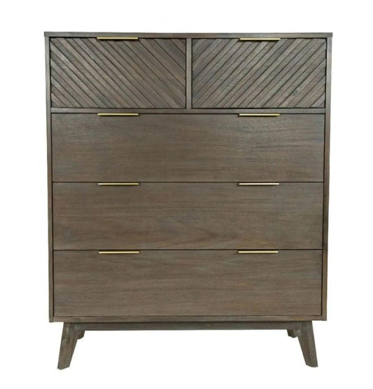 Modrest Daisy Mid-Century Dark Acacia Chest Vgwdkyoto-Chest