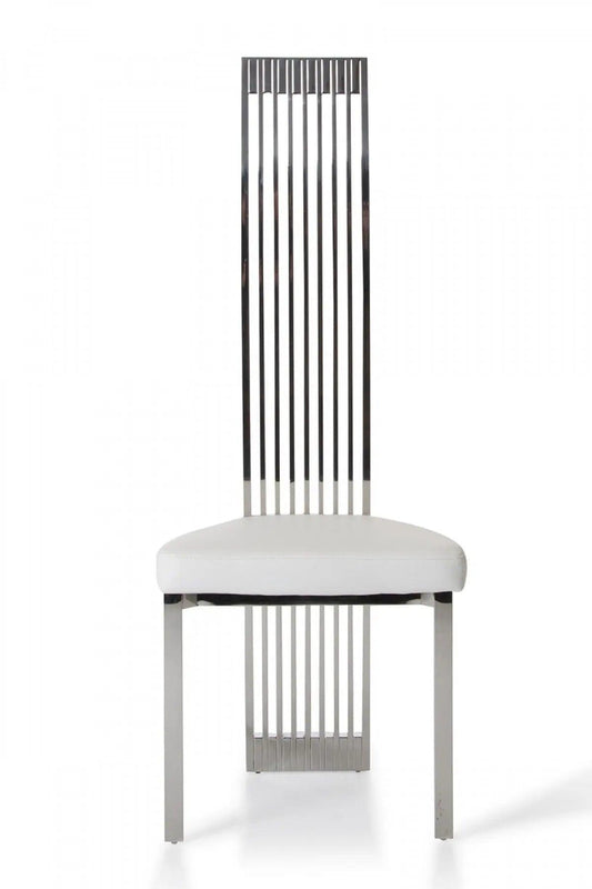 Modrest Elise Modern White Leatherette Dining Chair Vgvcb8372-Wht