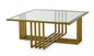 Modrest Kodiak Glam Clear Glass And Gold Glass Coffee Table Vgodlz-210Rc