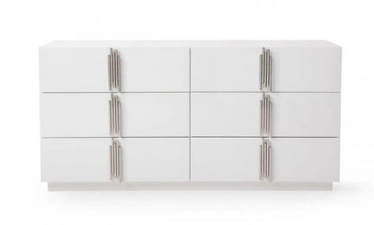 Modrest Token Modern White & Stainless Steel Dresser Vgvcj815-Wht-Drs
