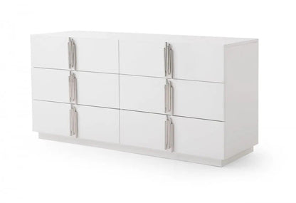 Modrest Token Modern White & Stainless Steel Dresser Vgvcj815-Wht-Drs
