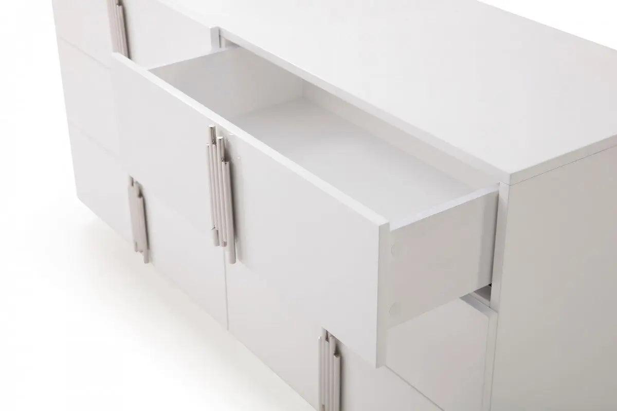 Modrest Token Modern White & Stainless Steel Dresser Vgvcj815-Wht-Drs