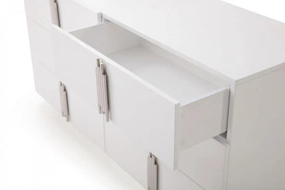 Modrest Token Modern White & Stainless Steel Dresser Vgvcj815-Wht-Drs