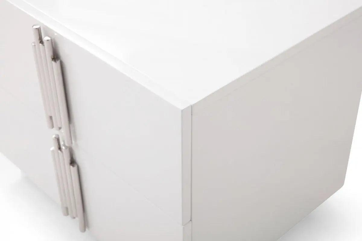 Modrest Token Modern White & Stainless Steel Dresser Vgvcj815-Wht-Drs