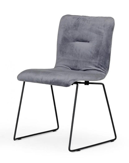 Modrest Yannis Modern Grey Fabric Dining Chair (Set Of 2) Vgmami-913-Gray