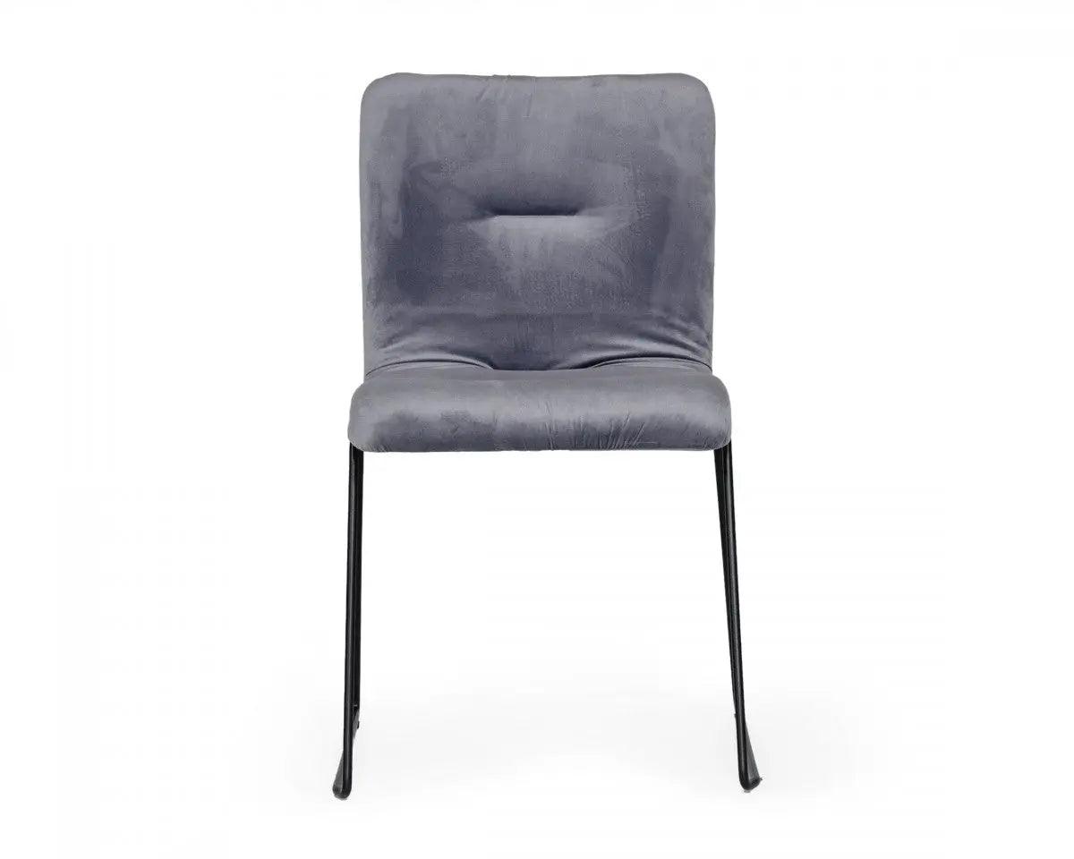 Modrest Yannis Modern Grey Fabric Dining Chair (Set Of 2) Vgmami-913-Gray