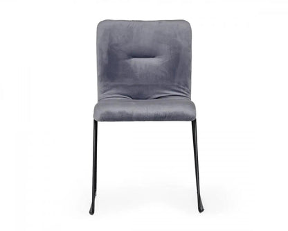 Modrest Yannis Modern Grey Fabric Dining Chair (Set Of 2) Vgmami-913-Gray