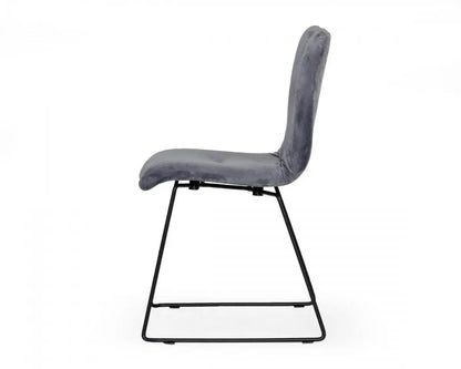 Modrest Yannis Modern Grey Fabric Dining Chair (Set Of 2) Vgmami-913-Gray
