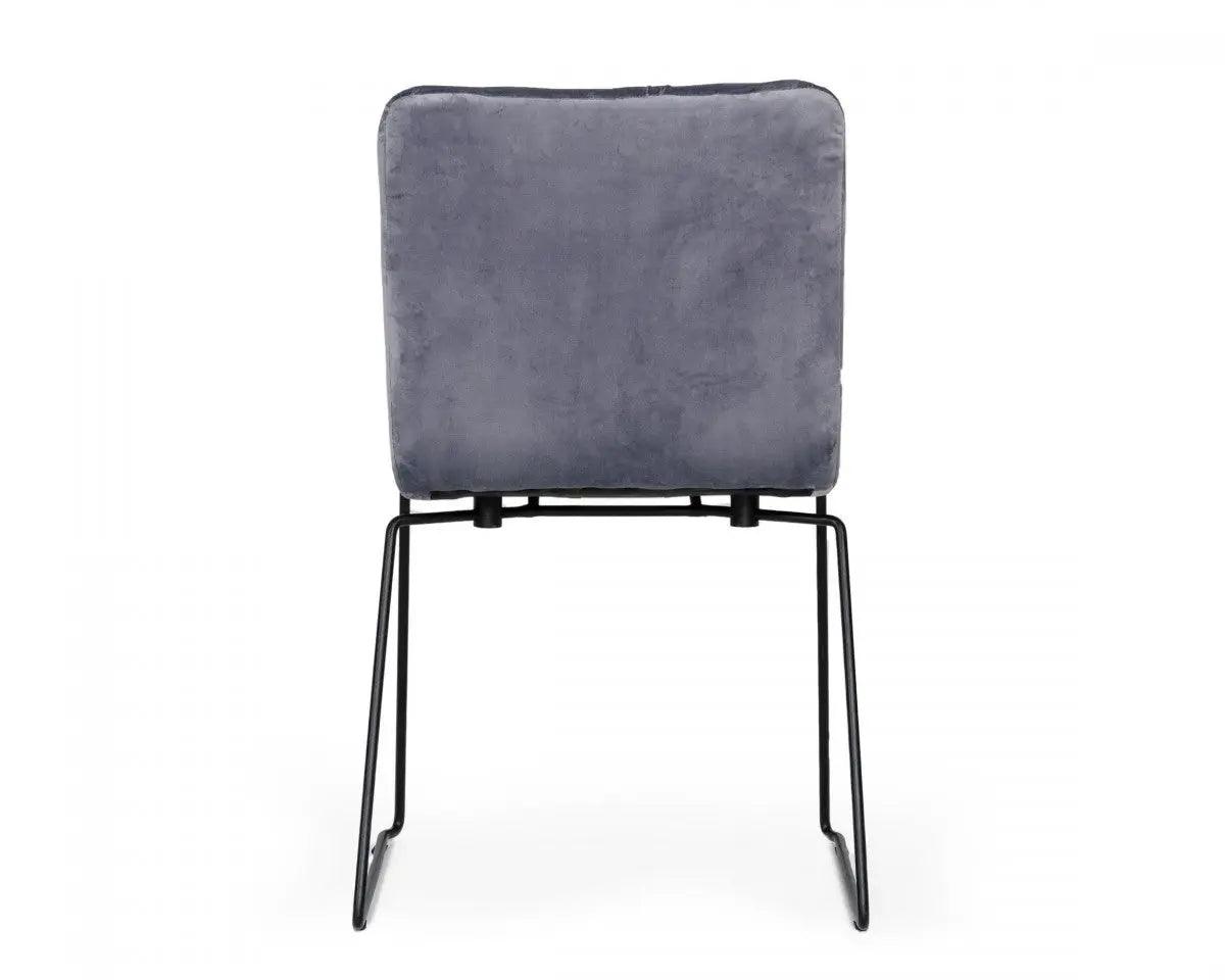 Modrest Yannis Modern Grey Fabric Dining Chair (Set Of 2) Vgmami-913-Gray