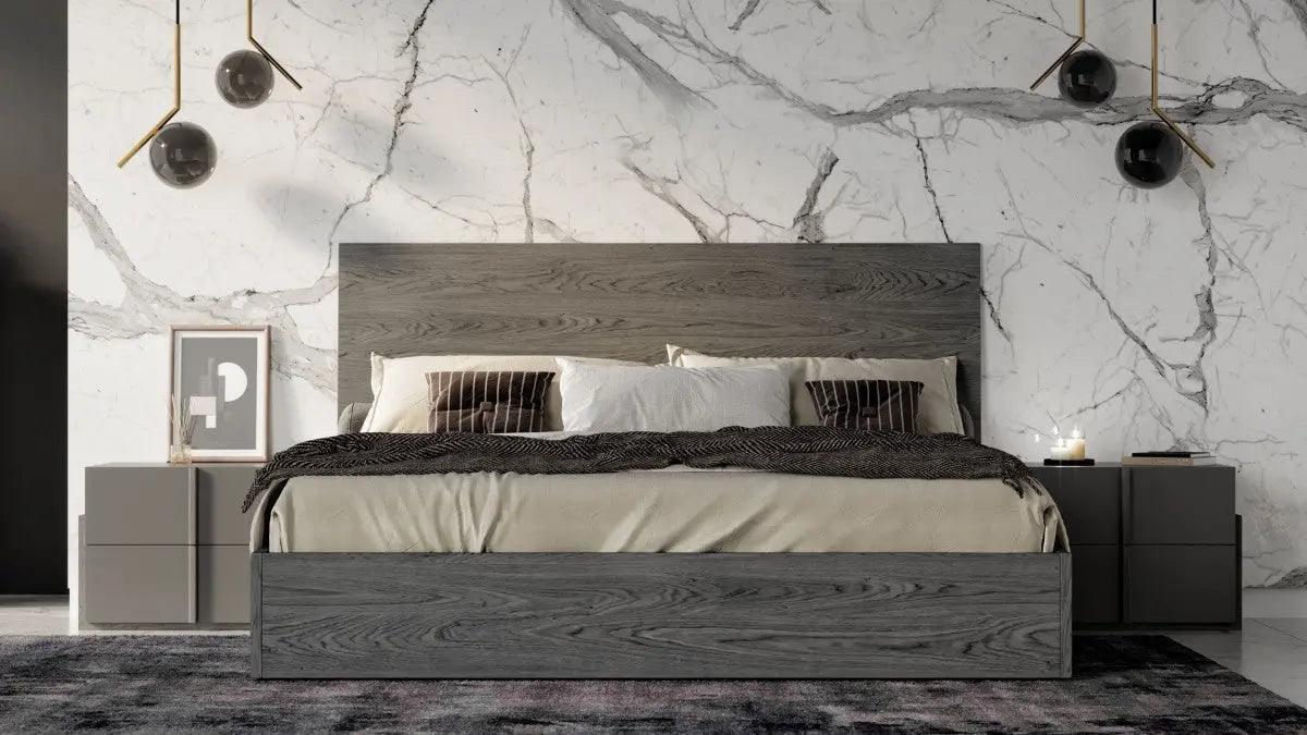 Nova Domus Lucia Italian Modern Matte Grey Elm Grey Bed Vgaclucia-Gry-Bed