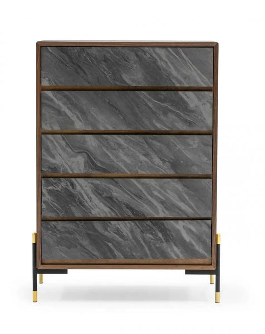Nova Domus Metcalf Mid-Century Walnut & Grey Chest Vgmaqt-S831-Br-120-Wal-Chest